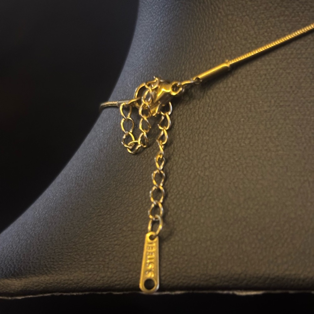 Chanel Zipper Pull Gold and Green Pendant Necklace - Picture 5 of 5